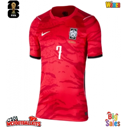 Korea Republic Son Heung-min #7 Replica Home Stadium Shirt for Women World Cup 2026 Short Sleeve